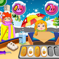 Free online html5 games - Christmas Pancake  Shop